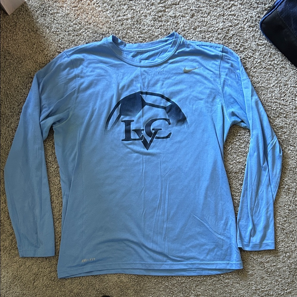Nike Sky Blue Graphic Long Sleeve Tee
